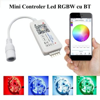 Mini Controler Banda Led RGB cu Bluetooth