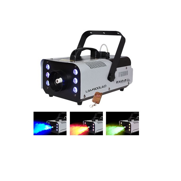 Masina pentru Fum 900W cu Leduri 6X3W Dmx IBIZA