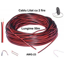 Cablu Alimentare Led RGB 2 Fire Rola 50m