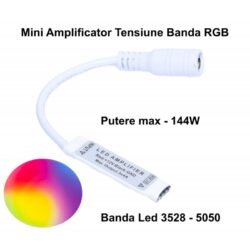 Mini Amplificator RGB cu Mufa DC 12V