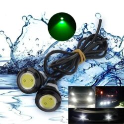Led Auto cu Lupa 23mm Verde 12V 9W