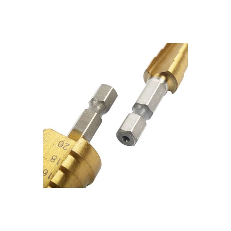 Set 3 Burghiu Spiral Conic in Trepte 4-20mm RO337TE - imagine 4