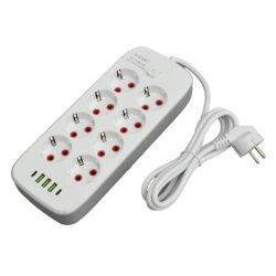 Prelungitor Multifunctional 8 Prize cu 3 Usb 2M