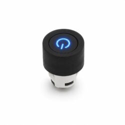 Intrerupator Push Led Albastru 4 Contacte Membrana Cauciuc