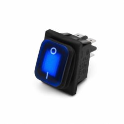 Intrerupator On-Off Led Albastru KCD4 16A 250V cu Cauciuc