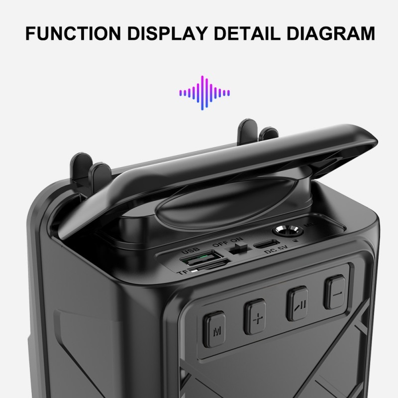 Boxa Portabila Bluetooth RO1366RV Suport pentru Telefon - imagine 4