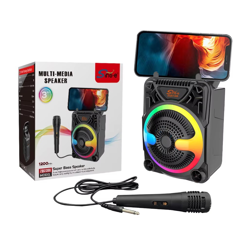Boxa Portabila Bluetooth RO1366RV Suport pentru Telefon - imagine 2