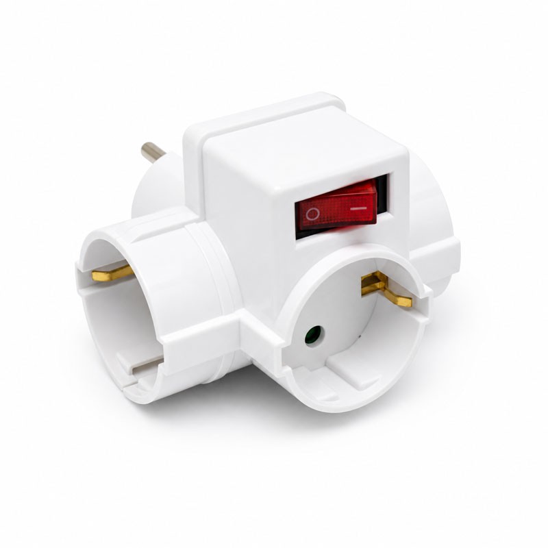Triplu Stecher 3 Prize Compact 16A 250V cu Intrerupator DALBI - imagine 3